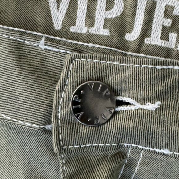 VIP JEANS green Cargo Jeans Juniors 17 plus size - Picture 6 of 8